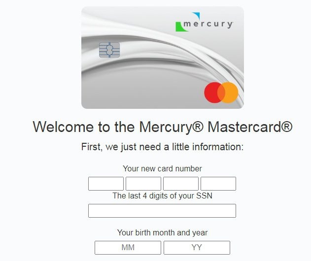 mercury cards activate